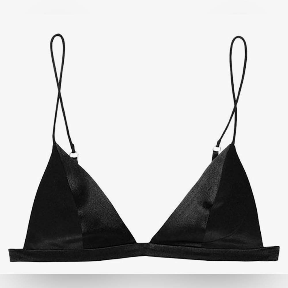 💰NWTS! Sexy Silk Triangle Bralette. Med 32D,34B,34C,36A Large:34D,36A,36B,36C